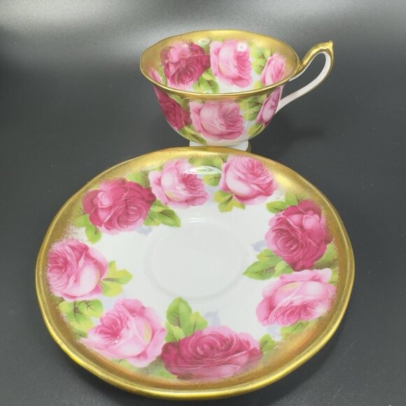 Royal Albert Old English Rose Bone China England Tea Cup and Saucer Porcelain - Picture 11 of 13